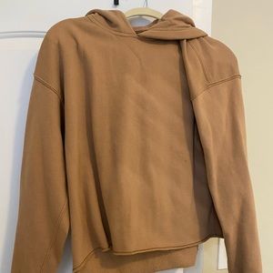 Abercrombie & Fitch Cropped Soft AF Hoodie - Camel - Size S